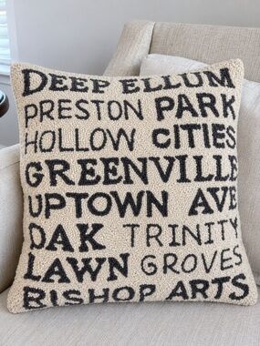 Ballard Designs Dallas Texas Hooked Neighborhood Pillow